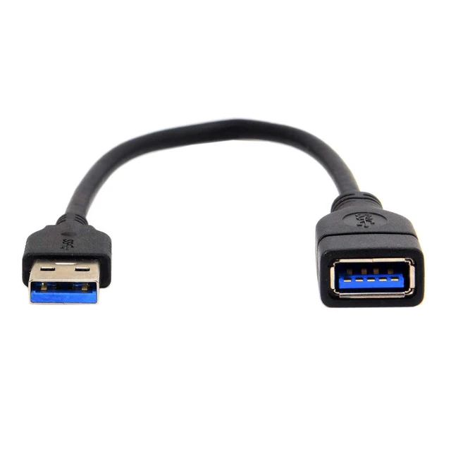 Alt view image 5 of 6 - USB 3.0 Type-A Male to USB 3.0 Type-A Female Extension Cable 20cm 5Gbps
