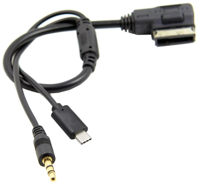 Main image of Media in AMI MDI to Stereo 3.5mm Audio & USB-C Aux Adapter Cable for Car 2014 A4 A6 Q5 Q7