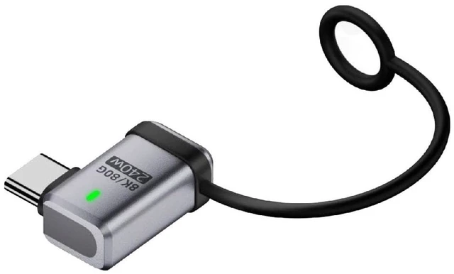 Main image of 240W USB5.0 80Gbps Left Right Angled Extension Adapter with Lanyard Keychain 16K 8K 5K Compatible with USB4.0 Thunderbolt3/4/5