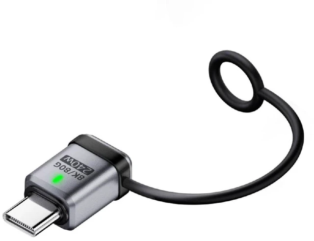 Main image of 240W USB5.0 80Gbps Extension Adapter Male to Female Straight with Lanyard Keychain 16K 8K 5K Compatible with USB4.0 Thunderbolt3/4/5