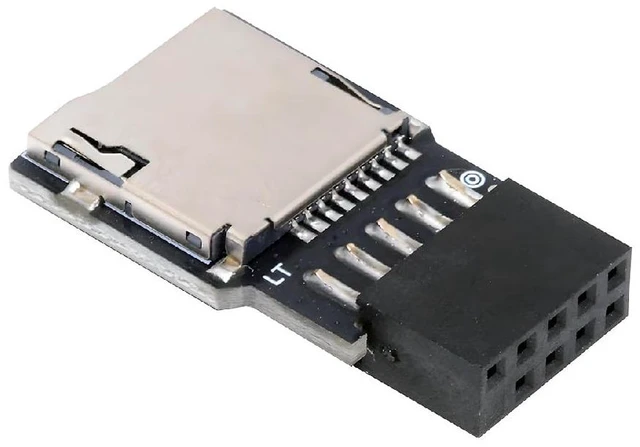 Main image of USB 2.0 9Pin 10Pin Motherboard Header Male Connector to Micro-SD TF DOM Card Reader Writer for NAS Desktop
