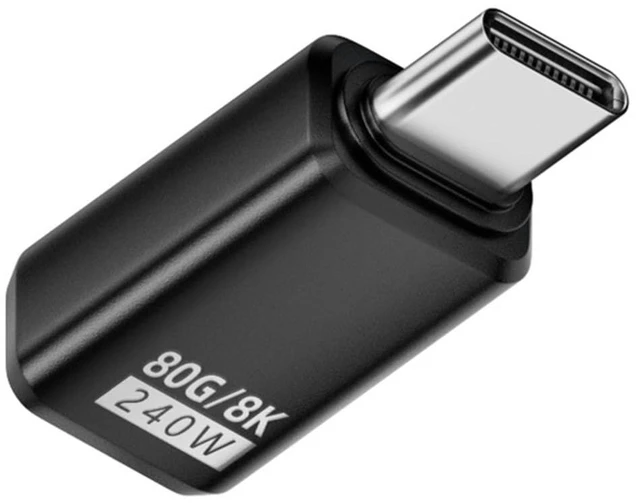 Main image of 80Gbps USB5.0 Extension Adapter Male to Female with 240W 16K 8K 5K Compatible with USB4.0 Thunderbolt3/4/5