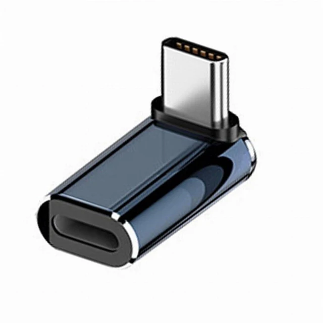 Main image of Male to Female USB-C Type C 8P 27W Power 480Mbps Data Adapter Compatible with iPhone 15 & Android & Tablet Up Down Angled