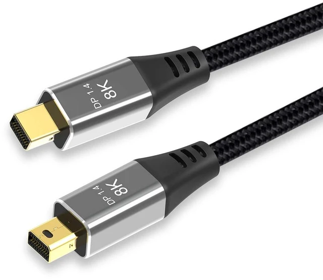 Alt view image 2 of 6 - Mini DisplayPort 1.4 8K 60hz Cable Ultra-HD UHD 4K 144hz Mini DP to MiniDP Cable 7680 * 4320 for Video PC Laptop TV