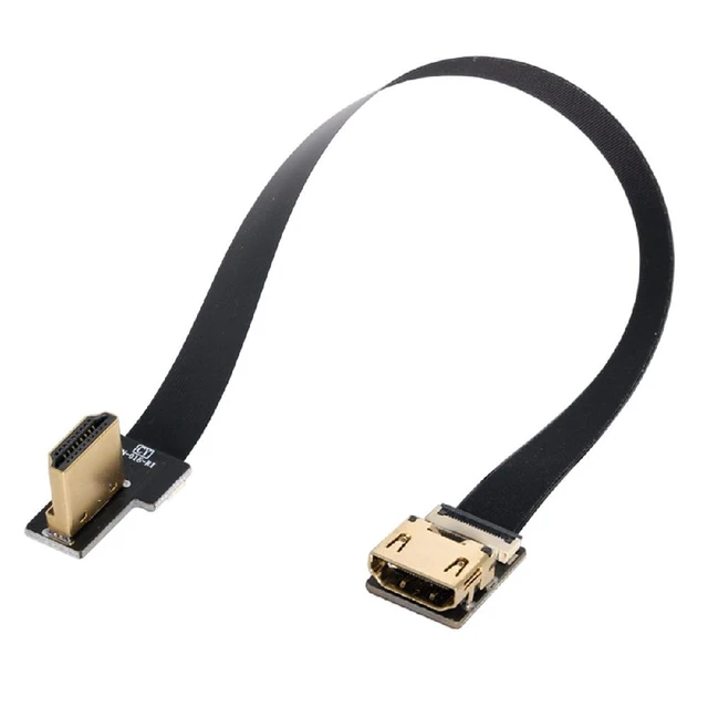Alt view image 7 of 7 - FPV Right Angled 90 Degree HDMI Male to Female FPC Flat Cable for HDTV Multicopter Aerial Photography 20CM