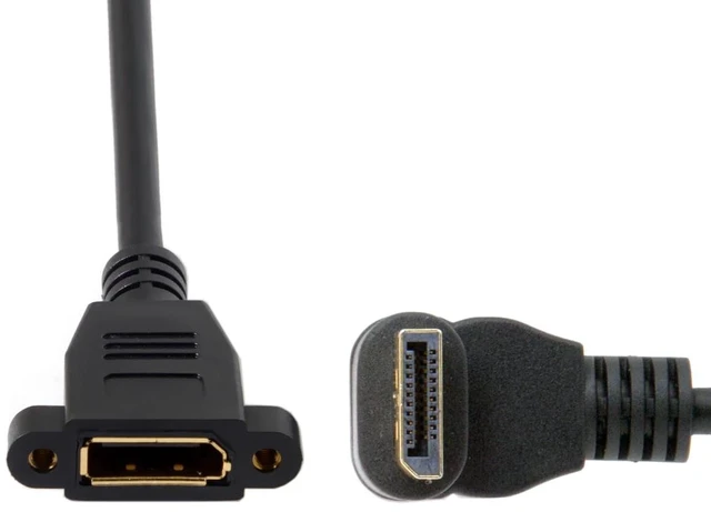 Main image of DisplayPort Display Port Male to Female 90 Degree Up Down Angled Extension Cable (Up Angled)