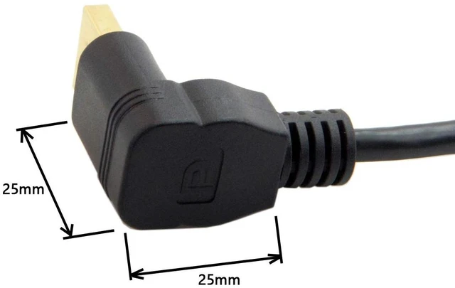 Alt view image 6 of 7 - DP DisplayPort 90 Degree to Mini DP DisplayPort Female Cable for Displays Monitors (Up Angled)