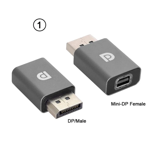 Alt view image 2 of 7 - 3pcs/Set Mini DisplayPort 1.2 4K 60hz to DP Adapter Male Female Ultra-HD UHD for Video PC Laptop TV