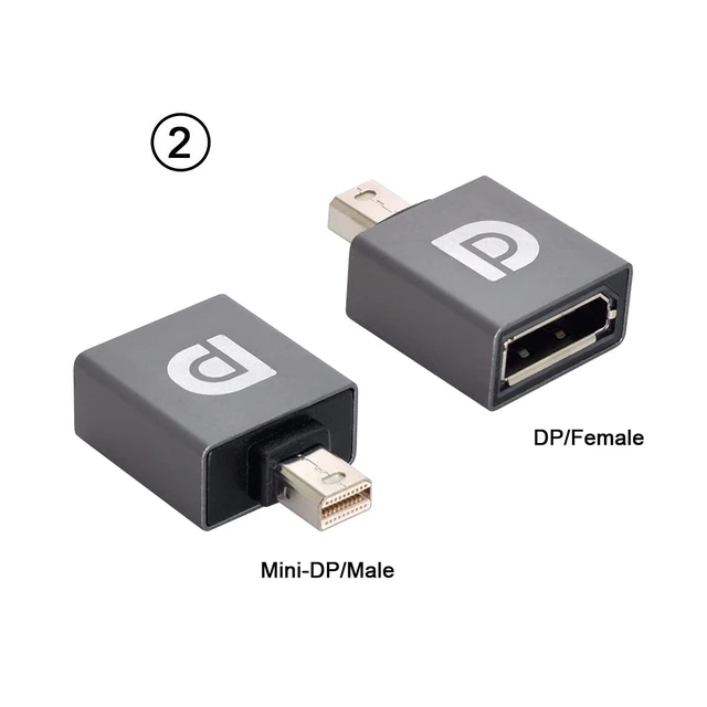 Alt view image 3 of 7 - 3pcs/Set Mini DisplayPort 1.2 4K 60hz to DP Adapter Male Female Ultra-HD UHD for Video PC Laptop TV