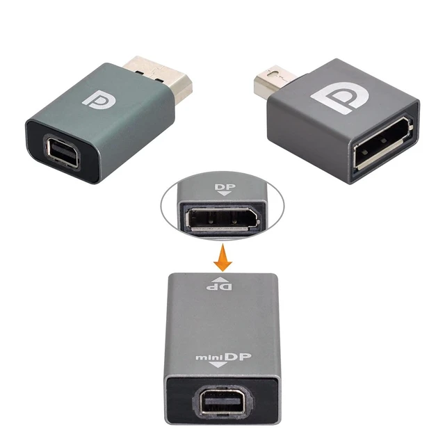 Alt view image 5 of 7 - 3pcs/Set Mini DisplayPort 1.2 4K 60hz to DP Adapter Male Female Ultra-HD UHD for Video PC Laptop TV