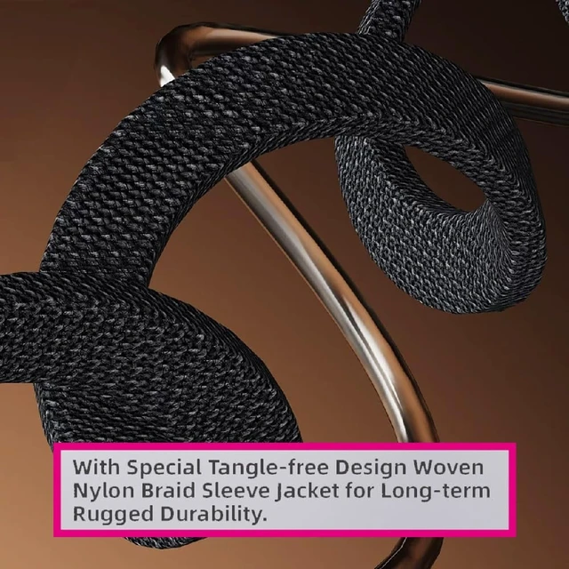 Alt view image 6 of 7 - 240W USB-C Type-C Foldable Fast Charging Cable with Built-in Phone Stand Dual Holder Durable Charger Bracket Male to Male 150cm