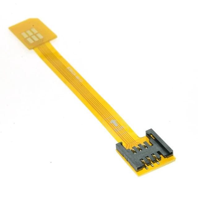 Alt view image 2 of 7 - GSM CDMA Standard UIM SIM Card Kit Male to Female Extension Soft Flat FPC Cable Extender 10cm