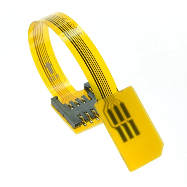 Alt view image 3 of 7 - GSM CDMA Standard UIM SIM Card Kit Male to Female Extension Soft Flat FPC Cable Extender 10cm