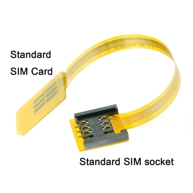 Alt view image 4 of 7 - GSM CDMA Standard UIM SIM Card Kit Male to Female Extension Soft Flat FPC Cable Extender 10cm