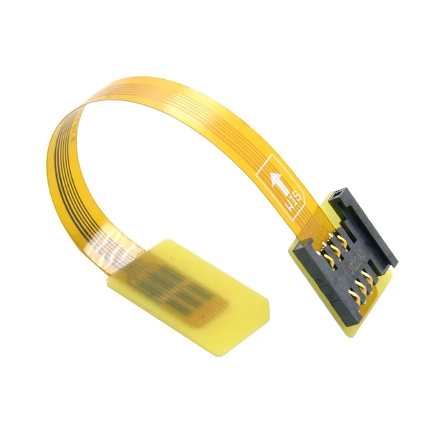 Alt view image 7 of 7 - GSM CDMA Standard UIM SIM Card Kit Male to Female Extension Soft Flat FPC Cable Extender 10cm