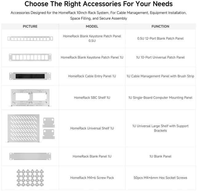 Alt view image 4 of 7 - HomeRack 10inch Cabinet Acce-1U Universal Large Shelf