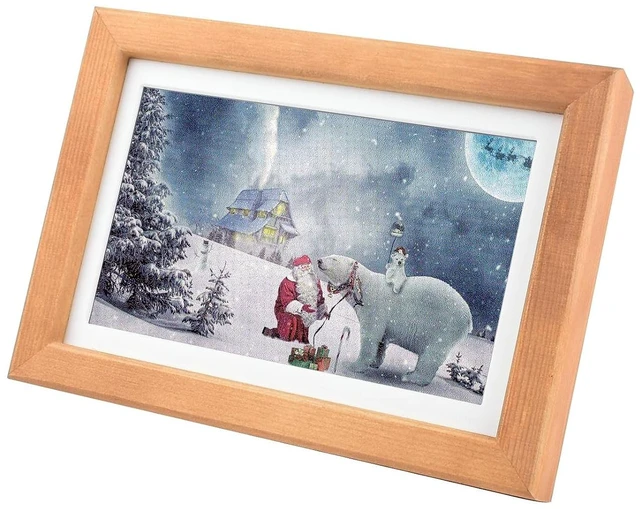 Main image of 7.3inch ACeP 7-Color E-Paper with Solid Wood Photo Frame, Ultra-Long Standby, 800 × 480 Resolution, Batteries are Not Included