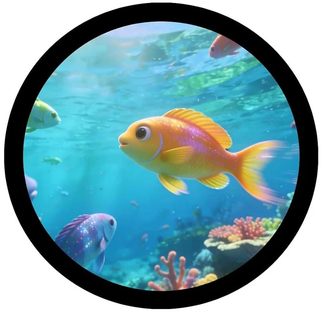 Main image of 7inch HDMI Round Capacitive Touch Display, 1080 × 1080 Resolution, IPS Display Panel, 10-Point Touch, Optical Bonding Toughened Glass Panel