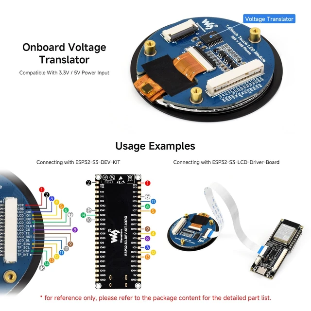Alt view image 6 of 7 - 1.85inch Touch LCD Display Module, 360 × 360, 262K Color