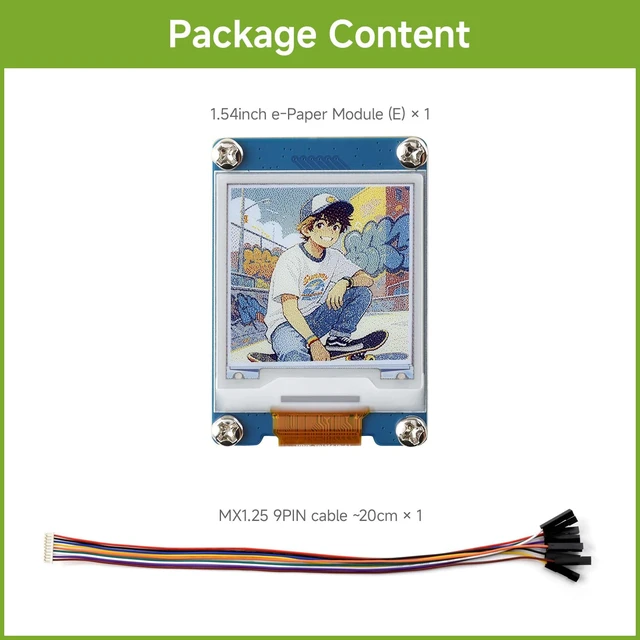 Alt view image 2 of 7 - 1.54inch e-Paper Display, E Ink Spectra 6 (E6), with Driver Board