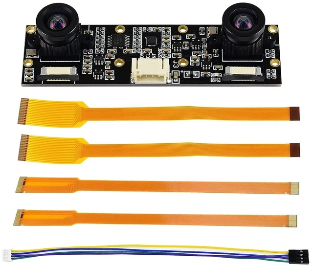 Main image of Binocular Camera Module Dual IMX219 8 Megapixels for AI Vision Applications Like Depth and Stereo Vision Supports Jetson Nano Developer Kit B01 and Raspberry Pi CM3/CM3+