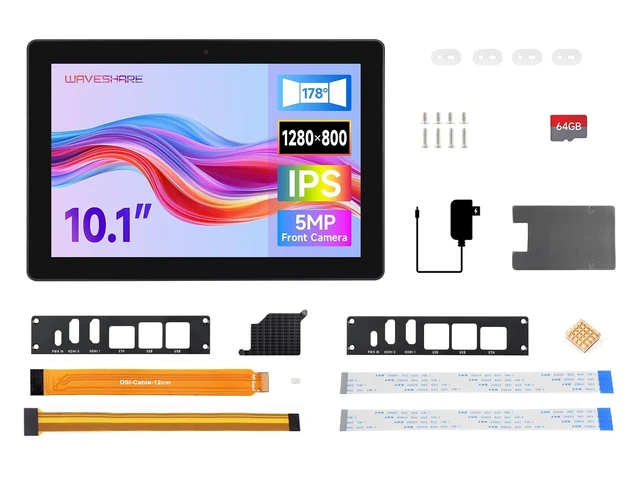 Main image of Industrial HMI All-in-one 10.1inch Touch Display, Compatible with Raspberry Pi (Not Included), Supports Dual 4K HDMI Output, 10-Point Touch, Aluminum Alloy Case, Efficient Heat Dissipation