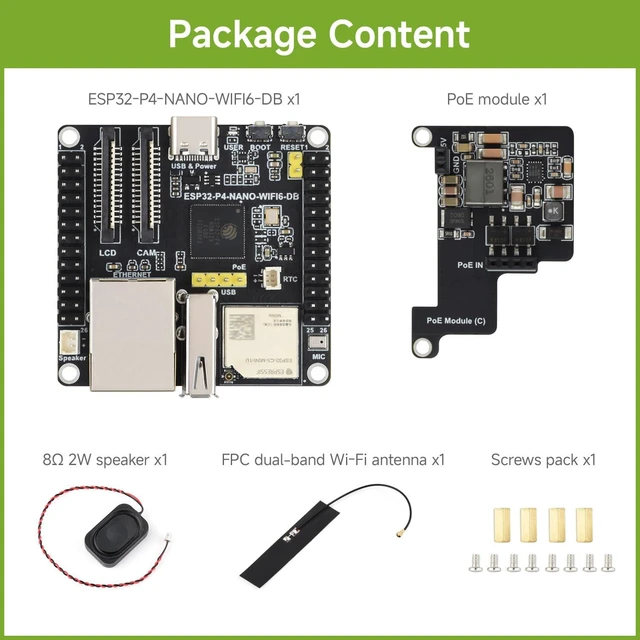 Alt view image 2 of 7 - ESP32-P4-NANO-WIFI6-DB Development Board, Package B