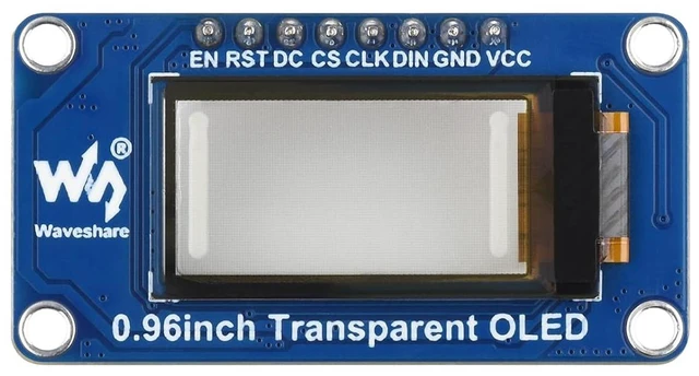 Main image of 0.96inch Transparent OLED Display Module, 128 × 64, SPI/I2C