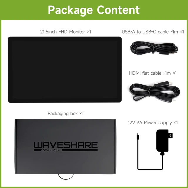 Alt view image 2 of 7 - 21.5inch Capacitive Touch Monitor, 1080×1920 Full HD, Compatible with Raspberry Pi/Jetson Nano/PC-Monitor Only