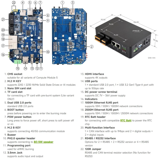 Alt view image 7 of 7 - Gigabit/2.5G Dual Ethernet Industrial Computer, System Board