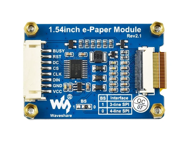 Alt view image 6 of 7 - 1.54inch E-Ink Display Module Compatible with Raspberry Pi 5/4B/3B/Zero/Zero W/Zero 2W/Pico/Pico W/Pico WH, 200x200 Resolution Three-Color SPI Interface