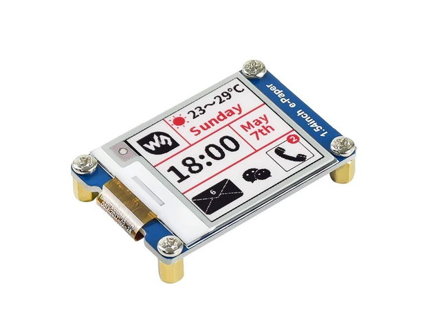 Alt view image 7 of 7 - 1.54inch E-Ink Display Module Compatible with Raspberry Pi 5/4B/3B/Zero/Zero W/Zero 2W/Pico/Pico W/Pico WH, 200x200 Resolution Three-Color SPI Interface