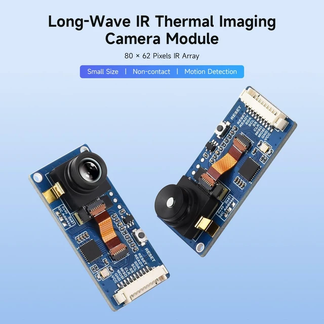 Alt view image 3 of 6 - Long-Wave IR Thermal Imaging Camera Module, 80 × 62 Pixels IR Array, Motion Detection, SPI and I2C Interfaces Communication, Suitable for Raspberry Pi and Other Development Boards, 44° FOV
