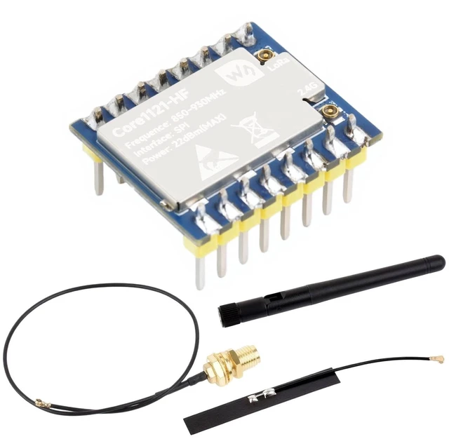 Main image of Core1121 HF Dual-Band LoRa Module, Based on Low-Power LR1121 Transceiver, Suitable for Sub-GHz and 2.4GHz Frequency Bands, with Pre-soldered Header