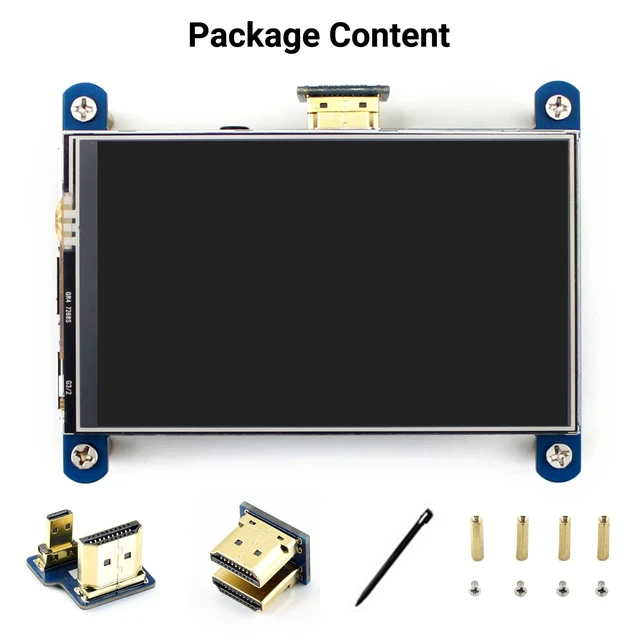 Alt view image 2 of 7 - 4inch Resistive Touch Screen LCD Compatible with Raspberry Pi 4B/3B+/3A+/2B/B+/A+/Zero/Zero W/WH/Zero 2W CM3+/4 480×800 Resolution HDMI IPS Low Power Consumption Supports Windows