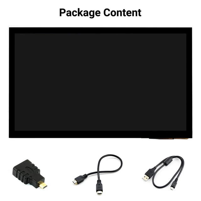 Alt view image 2 of 7 - 10.1inch Capacitive Touch Screen LCD (E) 1024×600 HDMI IPS Optical Bonding Display Compatible with Raspberry Pi 5/4B/3B+/3A+/3B/2B/1B+/1A+/Zero 2 W/Zero W Jetson Nano and PC Game Console