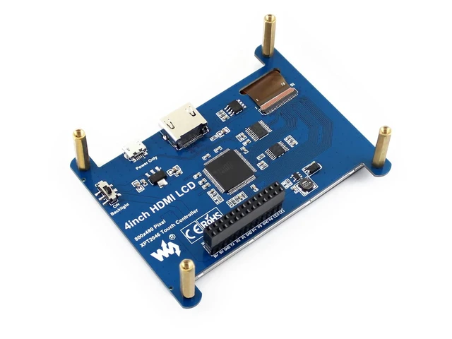 Alt view image 6 of 7 - 4inch Resistive Touch Screen LCD Compatible with Raspberry Pi 4B/3B+/3A+/2B/B+/A+/Zero/Zero W/WH/Zero 2W CM3+/4 480×800 Resolution HDMI IPS Low Power Consumption Supports Windows