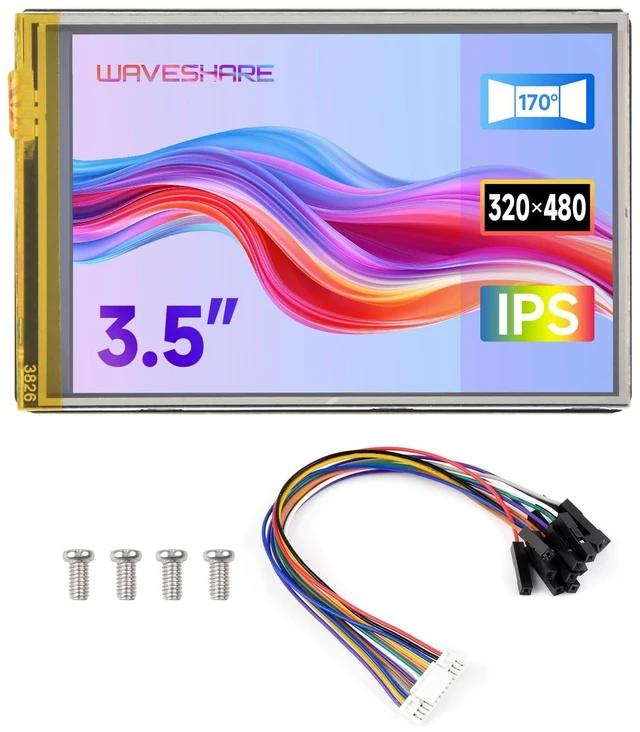 Main image of 3.5inch Resistive Touch Display, Compatible with Raspberry Pi 5/4B/3B, Pi Pico, IPS Panel, 320×480, Immersion Gold Process, 262K Color