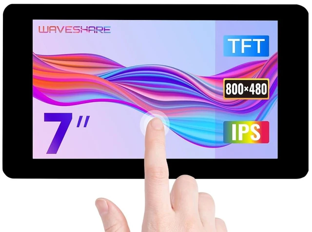 Main image of 7inch Capacitive Touch Display, Compatible with Raspberry Pi 5/4B/3B/Zero/Zero W/Zero 2W/Pico/Pico W/Pico WH, 800×480, DSI Interface