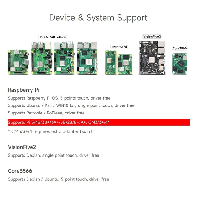 Alt view image 4 of 7 - 7inch Capacitive Touch Display, Compatible with Raspberry Pi 5/4B/3B/Zero/Zero W/Zero 2W/Pico/Pico W/Pico WH, 800×480, DSI Interface