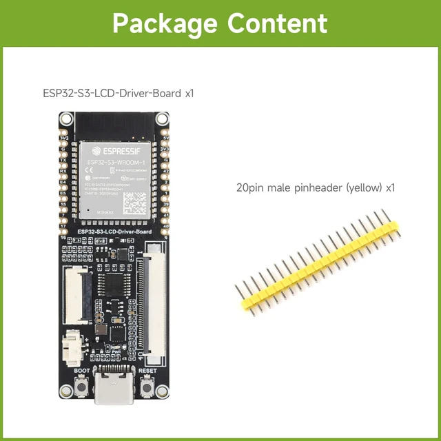 Alt view image 2 of 7 - ESP32-S3 RGB LCD Driver Board, Equipped with 32-Bit 240MHz LX7 Dual-Core Processor, 8MB PSRAM and Flash, WiFi & Bluetooth Support, Driver Board Only
