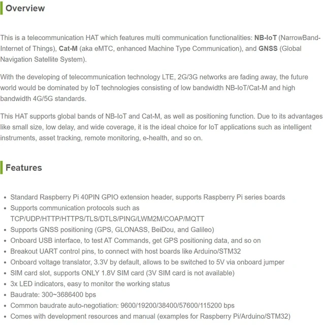 Alt view image 5 of 7 - NB-IoT/Cat-M(EMTC)/GNSS Module Based On SIM7080G Compatible with Raspberry Pi Globally Applicable