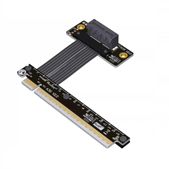 Main image of PCIe 5.0 x16 to x1 Extension Cable 32 Gbps HighSpeed Riser Support Network Card, USB Card, Capture Card, SSD Adapter Card (K31SR-BK,25CM)