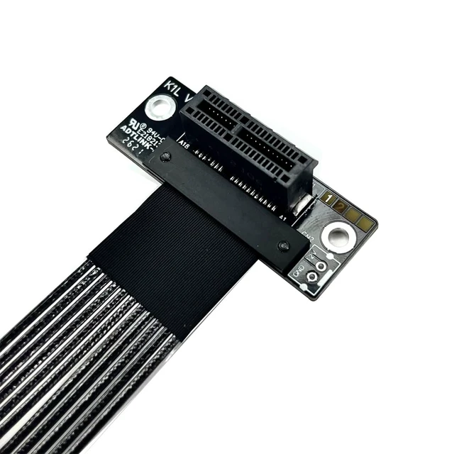 Alt view image 4 of 5 - PCIe 5.0 x16 to x1 Extension Cable 32 Gbps HighSpeed Riser Support Network Card, USB Card, Capture Card, SSD Adapter Card (K31SR-BK-F2,25CM)
