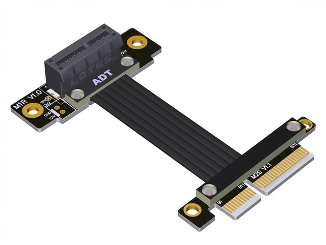 Main image of PCI-E 4.0 x4 to x1 Extension Cable Gen4 16G/BPS Adapter for PCI Express X1 SSD Card Network Card (M21SR,25CM)