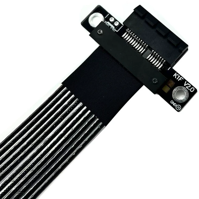 Alt view image 3 of 7 - PCIe 5.0 x4 to x1 Extension Cable 32 Gbps HighSpeed Riser Support Network Card, USB Card, Capture Card, SSD Adapter Card (K21SL-BK,25CM)