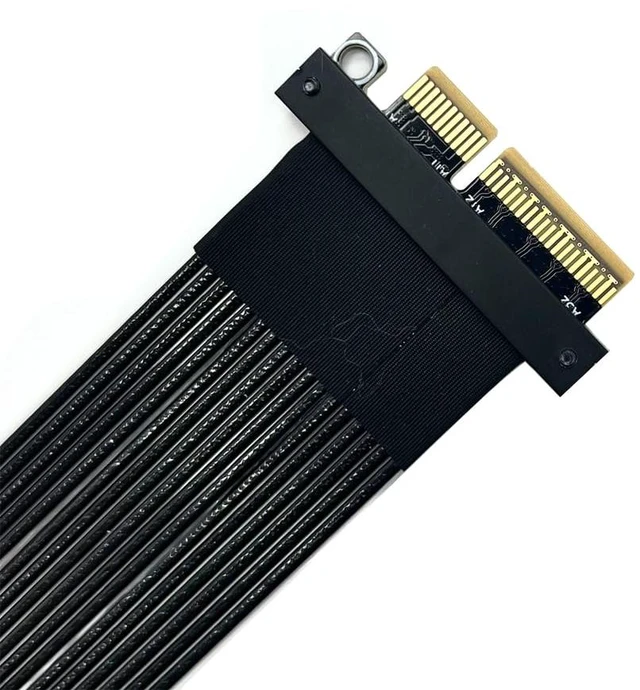 Alt view image 4 of 7 - PCIe 5.0 x4 to x1 Extension Cable 32 Gbps HighSpeed Riser Support Network Card, USB Card, Capture Card, SSD Adapter Card (K21SL-BK,25CM)