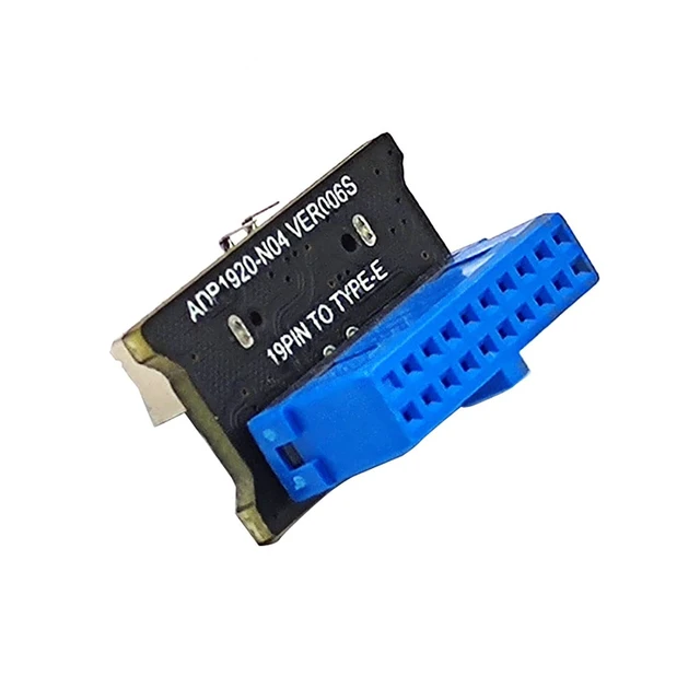 Alt view image 5 of 5 - USB 3.0 Front 19PIN to USB 3.1 Gen 2 Type-C Front Panel Header Type-E 20 to 19 Pin Adapter for Computer Mainboard