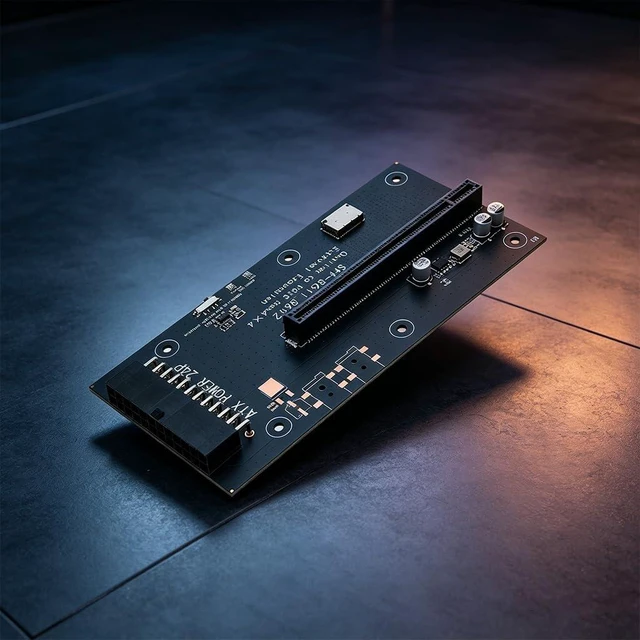 Alt view image 6 of 7 - OCuLink SFF-8611 to PCIe 4.0 x16 External GPU Adapter Card, 24PIN ATX Power, Sync & Manual Control Support PCIe x1 x4 x8 x16