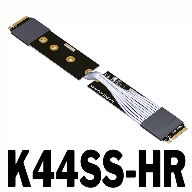 Alt view image 2 of 7 - M.2 MKey PCIe 5.0 x4 Male to Male Signal Cable 128G/bps High-Temperature for Industrial Server, -40°C to 105°C (15CM,K44SS-HR Switch)